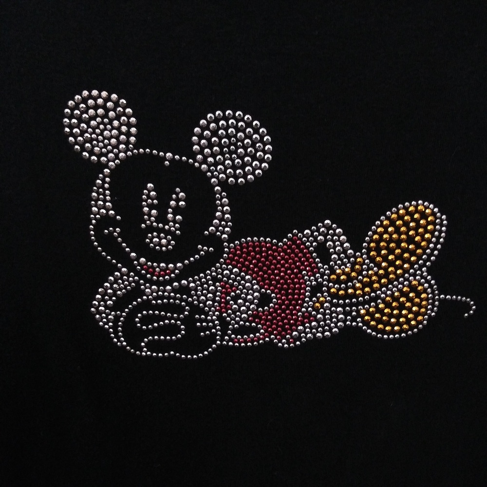 Disney Mickey Mouse Black Blinged out t-shirt